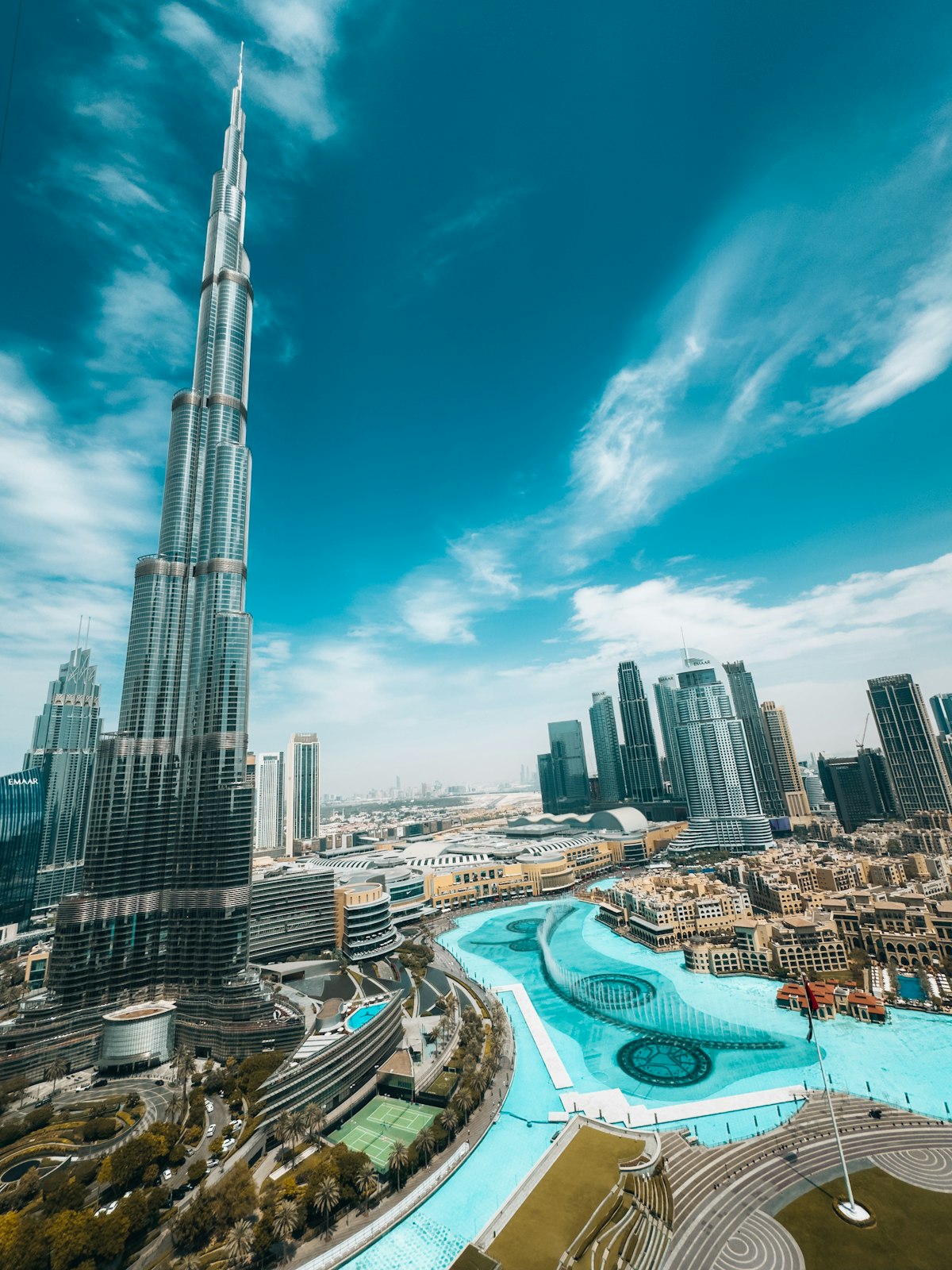 Dubai skyline with Burj Khalifa